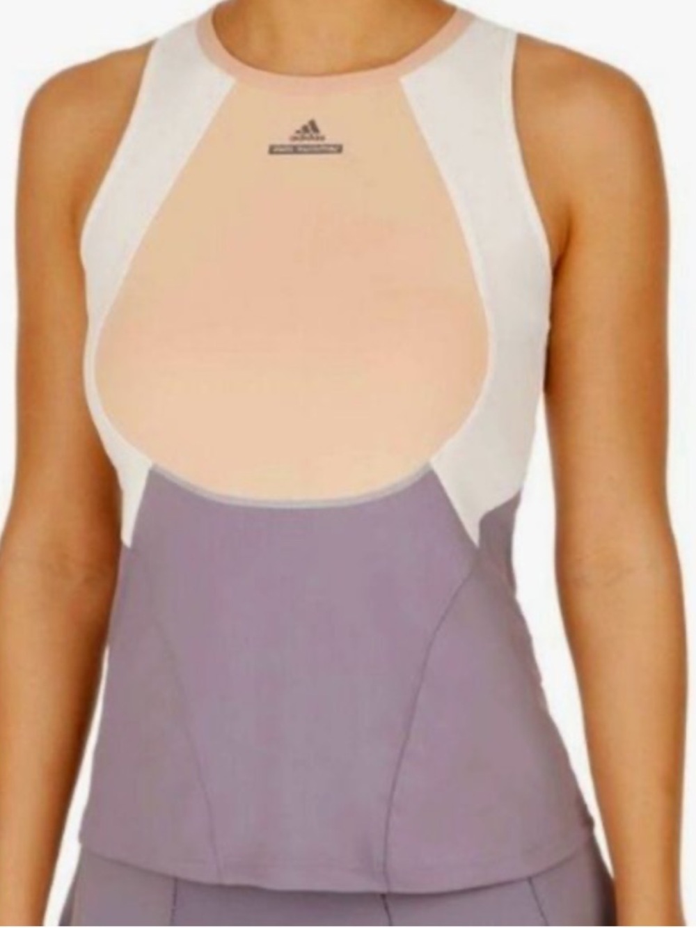Adidas by Stella McCartney Lavender and Cream Cutout Tank #C00